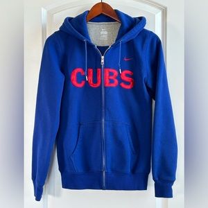 Women’s NIKE MLB Chicago Cubs Hooded Sweatshirt, Medium, Blue